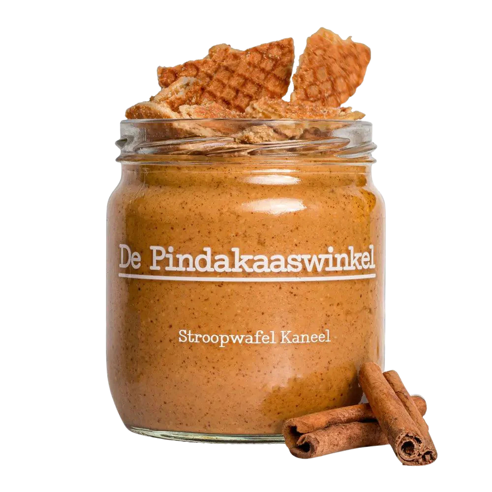 De Pindakaaswinkel Erdnussbutter Stroopwaffel-Zimt 420ml