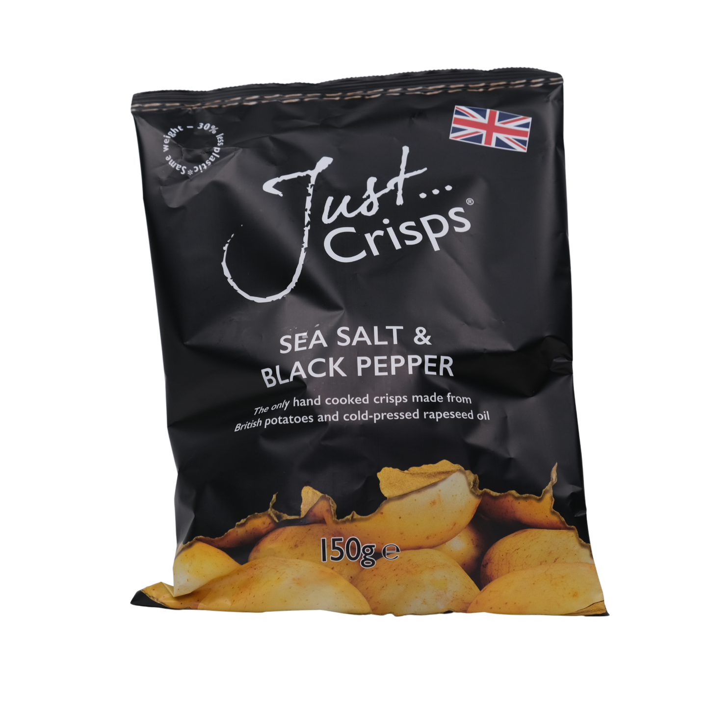 Just Crisps Schwarzer Pfeffer & Meersalz Chips aus England 150g