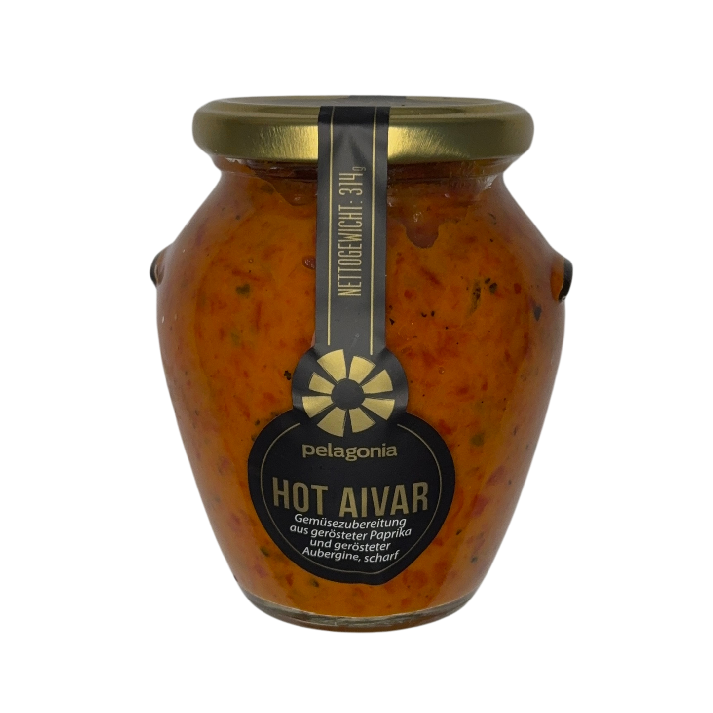 Pelagonia Ajvar / Aivar geröstete Paprika Dip scharf aus Nordmazedonien 314g