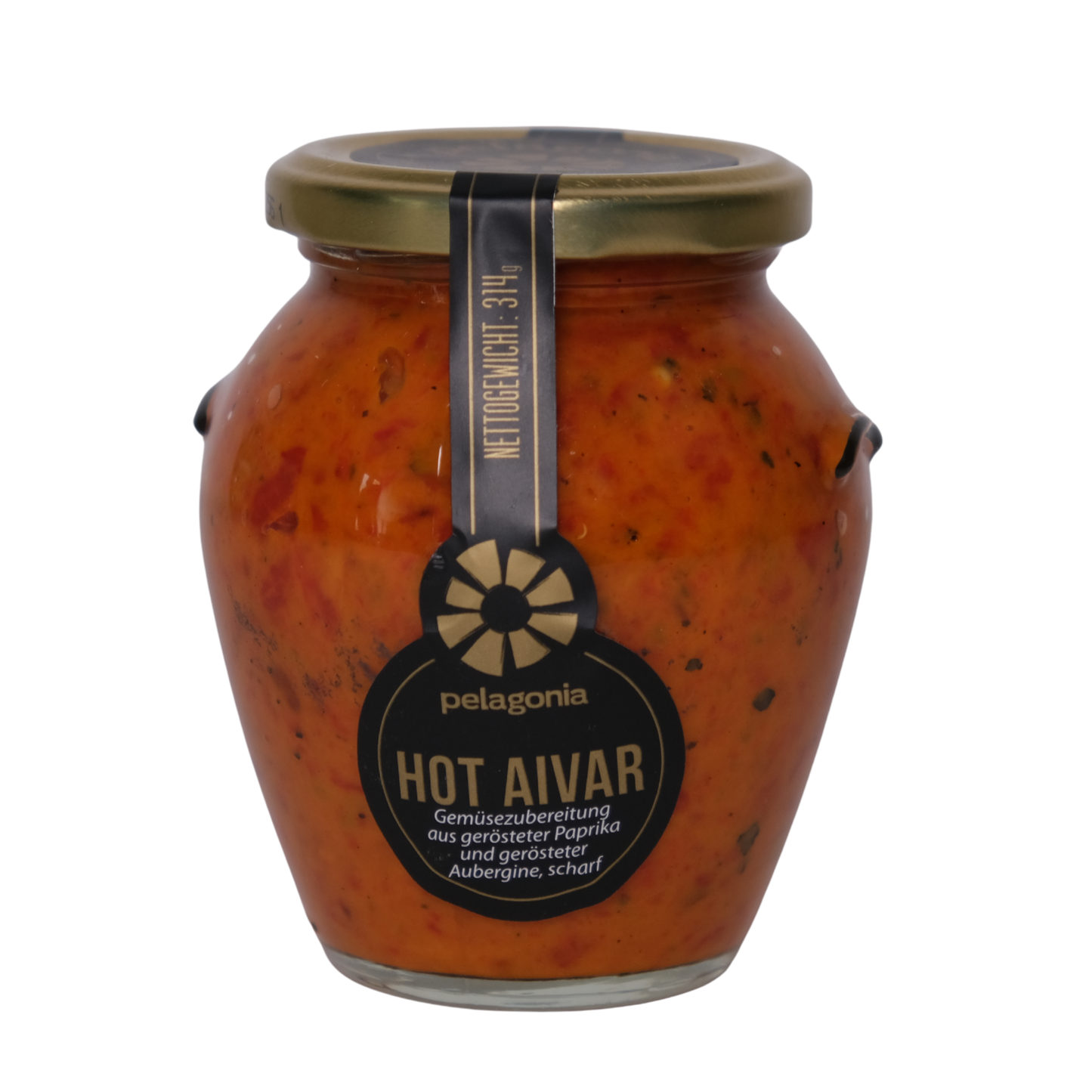 Pelagonia Ajvar / Aivar geröstete Paprika Dip scharf aus Nordmazedonien 314g