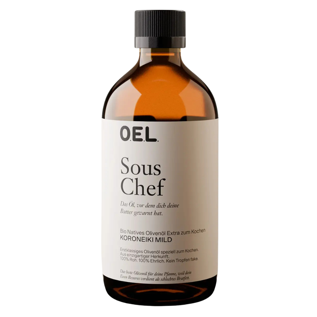 OEL Sous Chef Bio Natives Olivenöl Extra (mild) aus Griechenland 500ml