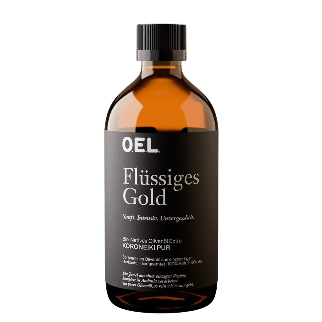 OEL flüssiges Gold Bio Natives Olivenöl (aromatisch) Extra aus Griechenland 500ml