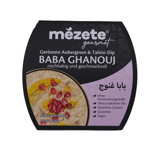 Mezete Gourmet Baba Ghanoush aus Jordanien 200g | Auberginen & Tahini Dip