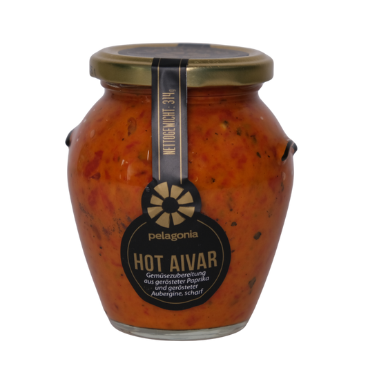 Pelagonia Ajvar / Aivar geröstete Paprika Dip scharf aus Nordmazedonien 314g