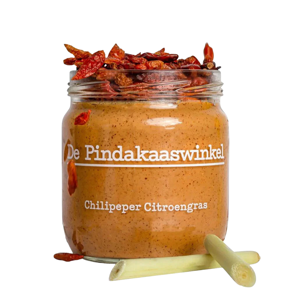 De Pindakaaswinkel Erdnussbutter Chilli-Zitronengras 420ml