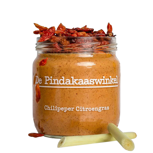 De Pindakaaswinkel Erdnussbutter Chilli-Zitronengras 420ml